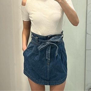 Pre-Owned Aritzia Wilfred Fred Denim Mini Skirt 0